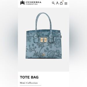 Italian Leather. Elegant Floral Shoulder Bag with gold Accent